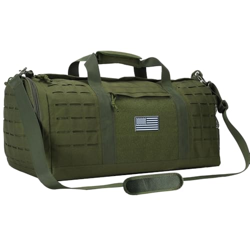 SEYATULLH Militärische taktische Reisetasche für Männer und Frauen, mit Schuhfach, Sport, Turnbeutel, Fitness, Tragetasche, Fußball-Trainingstasche, Reisetasche, Training, Workout-Tasche, 35 l, von SEYATULLH