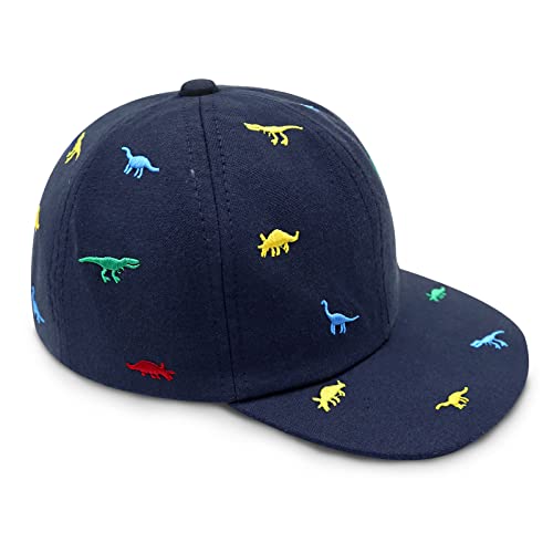 SEYUFN Dinosaurier Cap Kinder Sonnen Frühling Einstellbar Kleinkind Kinder Baseballmützen Stickerei im Freien Sommerhut Mädchen Jungen (6-12Monate, Marine) von SEYUFN