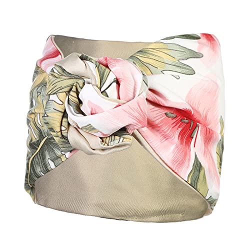 Stirnband Damen Blumendruck Elastische Bandana-Draht-Kopfband geknotete Mode-Tie-Schal Hairband Kopfschmuck for Frauen Haarschmuck Stirnband (Size : B) von SEvso