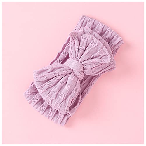 Stirnband Damen Rippband-Nylon-Stirnband, Kabel-Strickweite Nylon Turban Head Wraps Mädchen Haarschmuck Stirnband (Size : Violet) von SEvso