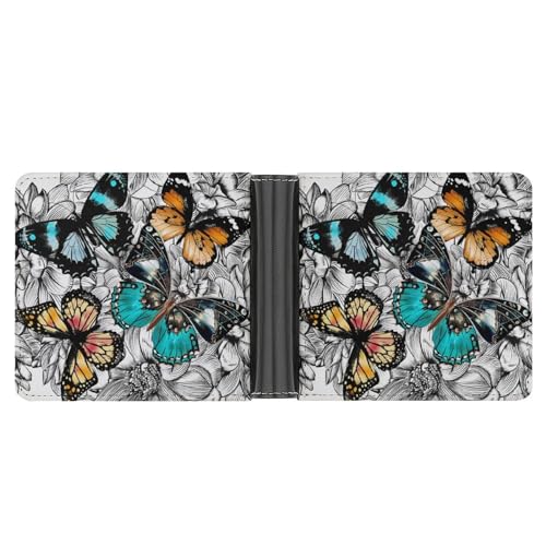 SFZPVMP Farbe Schmetterling Mini Geldbörse Herren Damen Geldbeutel Klein Portemonnaie Mit Münzfach von SFZPVMP