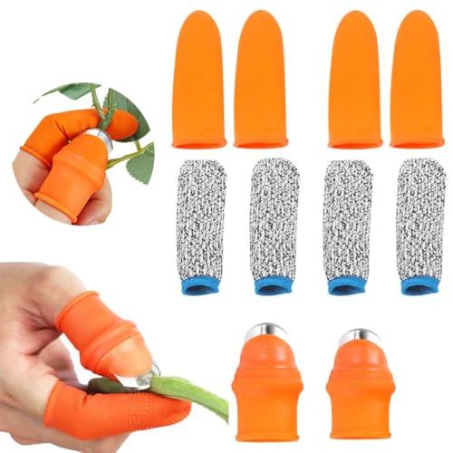 SGERUFZ 10erSet Daumenmesser aus Silikon,Fingermesser Ernte Werkzeug,Messer Separator mit Silikon-Fingerschützer,Gartenarbeit Gadget,Obst Pflanzen Pflücker für Obst Gemüse Trimmen Pflanzen,Zwei Größen SGERUFZ 10erSet Daumenmesser aus Silikon,Fingermesser Ernte Werkzeug,Messer Separator mit Silikon-Fingerschützer,Gartenarbeit Gadget,Obst Pflanzen Pflücker für Obst Gemüse Trimmen Pflanzen,Zwei Größen von SGERUFZ