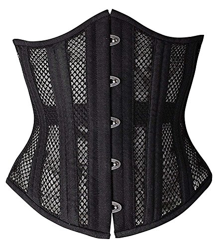 Kamelien Doppel Stahl mit Stäbchen Atmungsaktive Korsett Heavy Duty Taille Ausbildung Shaper, schwarz , M von SHAPERX