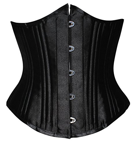 SHAPERX Damen 26 Doppelte Stahl Korsett Unterbrust Corsage Schwere Aufgabe Waist Training Cincher Shaper Korsage, UK-DT1908-Black-2XL von SHAPERX