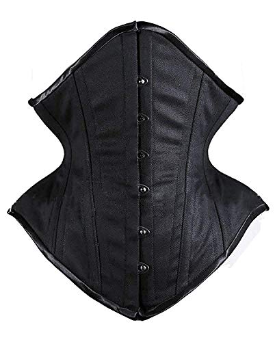 SHAPERX Women's Waist Trainer Long Torso Corset Heavy Duty Double Steel Boned Cincher Tummy Control Shaper for Weight Loss, UK-DT1793-Black-3XL von SHAPERX