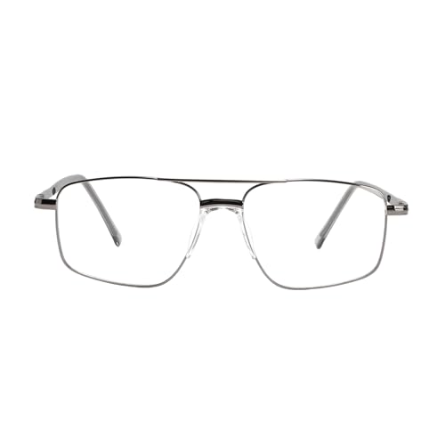 SHEEN KELLY Retro-Quadrat-Anti-Blaulicht-Brille für Herren und Damen, trendige Doppelsteg-Metallrahmen-Brille der 70er und 80er Jahre von SHEEN KELLY