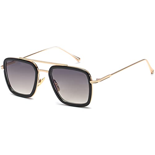 SHEEN KELLY Retro Sonnenbrille Square Eyewear Metallrahmen Klassische Sonnenbrille Für Männer Frauen Sonnenbrille 1:1 von SHEEN KELLY