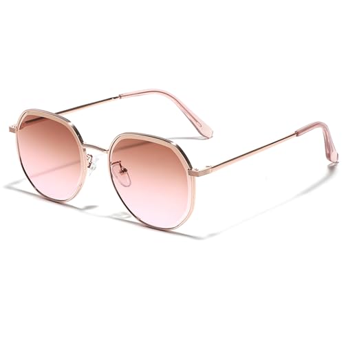 SHEEN KELLY Runde Retro-Sonnenbrille für Damen und Herren, Vintage, trendiger Kreis, bunte Gläser, UV-Schutz von SHEEN KELLY