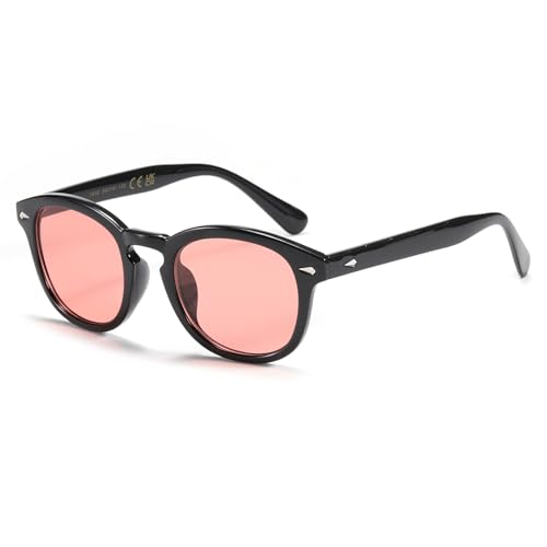 SHEEN KELLY Vintage Runde Sonnenbrille Frau Eyewear Männer Sonnenbrille Rosa Blau von SHEEN KELLY