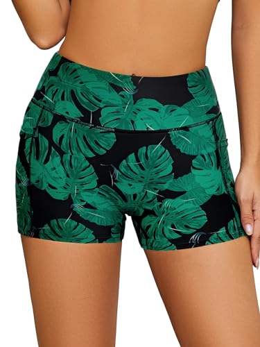 SHEKINI Damen Badeshorts Kurze Badehose Hohe Taille Bikini Hose Schnell Trocknendes Boardshorts Schwimmhose SHEKINI Damen Badeshorts Kurze Badehose Hohe Taille Bikini Hose Schnell Trocknendes Boardshorts Schwimmhose von SHEKINI
