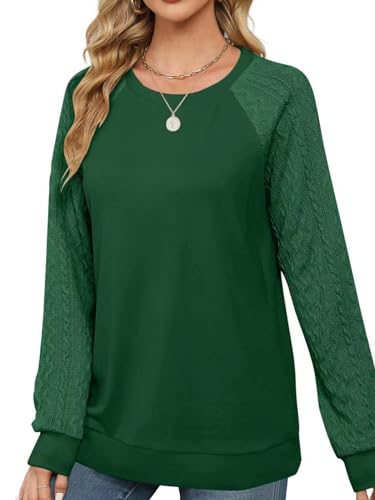 SHEKINI Female Strickpullover Einfarbiger Strickpullover Pullover Damen Bluse Langarm Tshirt Kleidung Oberteile Tops Elegant Rundhalsausschnitt von SHEKINI