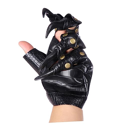 1 Paar Halloween-handschuhe Drachen Klaue Party Cosplay Kostüm Horror Requisiten Arm Voller Finger Handschuhe Krallenhandschuh Horrorhandschuhe Simulationsklaue Skelett Leder Nagel von SHERCHPRY