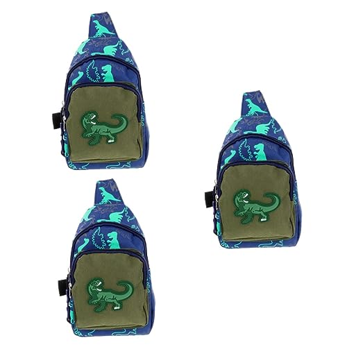 3 Stk Dinosaurier-gürteltasche Für Kinder Kindergürteltaschen Jungen Kinder Bauchtaschen Crossbody-rucksack Kindertasche Umhängetasche Brusttasche Mode Baby Nylon Paket von SHERCHPRY