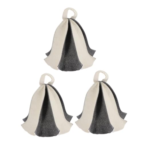 SHERCHPRY 3 Stück Felt Saunahut Teiliges aus Filz für Damen und Herren Wiederverwendbare Badekappen für Sauna Mützen für Angenehmes Saunaerlebnis SHERCHPRY 3 Stück Felt Saunahut Teiliges aus Filz für Damen und Herren Wiederverwendbare Badekappen für Sauna Mützen für Angenehmes Saunaerlebnis von SHERCHPRY