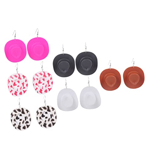SHERCHPRY 6 Paare Ohrringe Mit Kuh-print Cowgirl-hut Hut Western Brauner Cowgirlhut Party Cowboy Mädchenohrringe Frauen Ohrring Ohrhänger Kostümschmuck SHERCHPRY 6 Paare Ohrringe Mit Kuh-print Cowgirl-hut Hut Western Brauner Cowgirlhut Party Cowboy Mädchenohrringe Frauen Ohrring Ohrhänger Kostümschmuck von SHERCHPRY