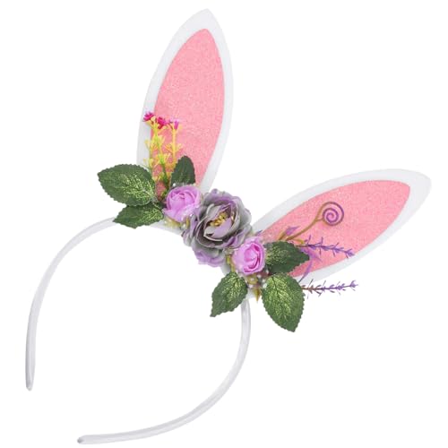 SHERCHPRY Ostern Stirnband Kleidung für Kinder mädchen stirnbänder Tiara Make-up-Stirnband Hasenohren Haarband Stirnband Ohren Karikatur Requisiten Zubehör schmücken Kopfbedeckung Plastik von SHERCHPRY