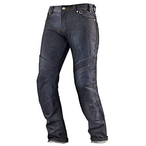 SHIMA GRAVITY Motorrad Jeans Herren mit Protektoren Knieprotektoren Motorradhose Kurzgrößen Hosen Herrenjeans Protektorenhose Textilhose Jeanshose Lang (Männer, Blau, 36/32) von SHIMA