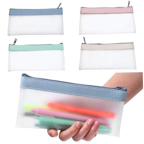 SHINEOFI 4 Stück Geldbörse mit Geldumschlag durchsichtige Kosmetiktasche Transparente Geldbörse Kosmetik-Organizer-Tasche klare Schreibwarentasche Federmäppchen briefumschläge Etui TPU SHINEOFI 4 Stück Geldbörse mit Geldumschlag durchsichtige Kosmetiktasche Transparente Geldbörse Kosmetik-Organizer-Tasche klare Schreibwarentasche Federmäppchen briefumschläge Etui TPU von SHINEOFI