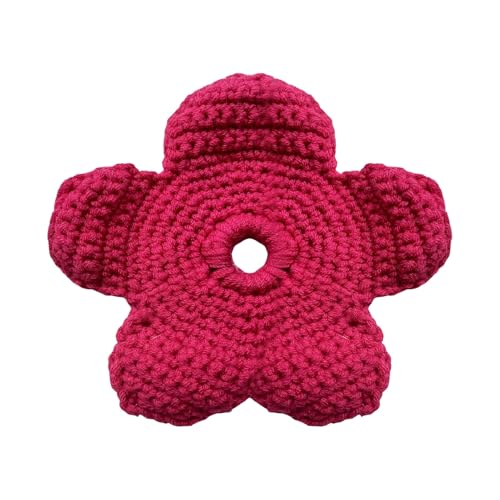 Blumen-Haargummi, Wildblumen-inspiriertes Haar-Accessoire, handgefertigt, große Blumen-Haargummi aus Wolle, elastisches Strick-Stirnband, Pferdeschwanz-Halter Rosenrot Blumen-Haargummi, Wildblumen-inspiriertes Haar-Accessoire, handgefertigt, große Blumen-Haargummi aus Wolle, elastisches Strick-Stirnband, Pferdeschwanz-Halter Rosenrot von SHINROAD