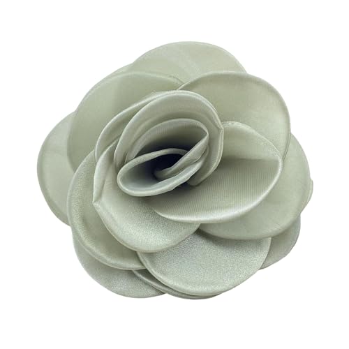 Camellia Brosche Abschlussball Corsage formelle Anlässe französischer Stil großes Netzgewebe Braut Bräutigam Hochzeit Party Bankett Kleid Anzug Mantel, 14 cm, Stoff, Sekundärer Stein von SHINROAD