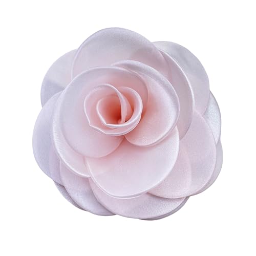 Camellia Brosche Abschlussball Corsage formelle Anlässe französischer Stil großes Netzgewebe Braut Bräutigam Hochzeit Party Bankett Kleid Anzug Mantel, 14 cm, Stoff, Sekundärer Stein von SHINROAD