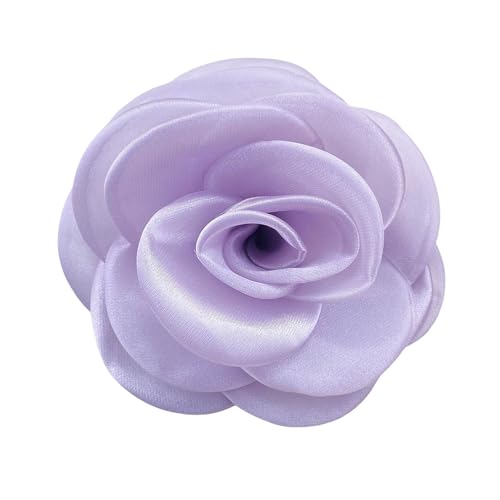 Camellia Brosche Abschlussball Corsage formelle Anlässe französischer Stil großes Netzgewebe Braut Bräutigam Hochzeit Party Bankett Kleid Anzug Mantel, 14 cm, Stoff, Sekundärer Stein von SHINROAD