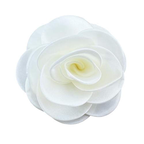 Camellia Brosche Abschlussball Corsage formelle Anlässe französischer Stil großes Netzgewebe Braut Bräutigam Hochzeit Party Bankett Kleid Anzug Mantel, 14 cm, Stoff, Sekundärer Stein von SHINROAD