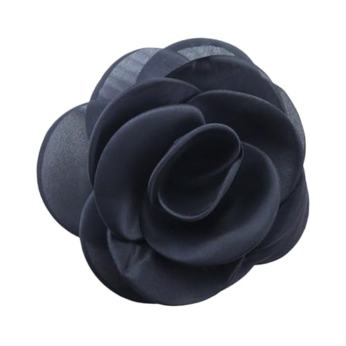 Camellia Brosche Abschlussball Corsage formelle Anlässe französischer Stil großes Netzgewebe Braut Bräutigam Hochzeit Party Bankett Kleid Anzug Mantel, 14 cm, Stoff, Sekundärer Stein von SHINROAD