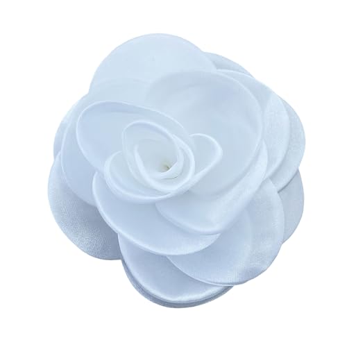 Camellia Brosche Abschlussball Corsage formelle Anlässe französischer Stil großes Netzgewebe Braut Bräutigam Hochzeit Party Bankett Kleid Anzug Mantel, 14 cm, Stoff, Sekundärer Stein von SHINROAD