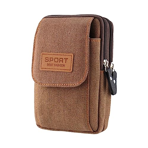 Hüfttasche Organizer Multifunktionale Sportliche Reise Handy Geldbörse, braun, A von SHINROAD