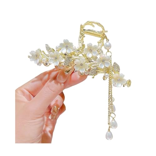 Wunderschöner Haarschmuck für Damen, glänzende Strasssteine, Kunstperlen, Haarklammer mit Schmetterlingen, Dekor, Quaste, Haarschmuck D Wunderschöner Haarschmuck für Damen, glänzende Strasssteine, Kunstperlen, Haarklammer mit Schmetterlingen, Dekor, Quaste, Haarschmuck D von SHINROAD