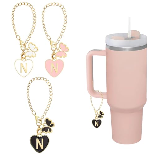 SHIXPIOV Buchstaben-Anhänger für Stanley-Cup, Perlenkette, Zubehör, Stanley-Cup, Initialen-Anhänger für Griff, Wasserflasche, Schmuck, Becher, Name-ID,Herzförmig Letter mit Schmetterlinge(3 Stück,N) SHIXPIOV Buchstaben-Anhänger für Stanley-Cup, Perlenkette, Zubehör, Stanley-Cup, Initialen-Anhänger für Griff, Wasserflasche, Schmuck, Becher, Name-ID,Herzförmig Letter mit Schmetterlinge(3 Stück,N) von SHIXPIOV