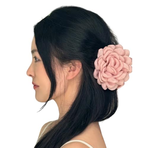 Auffällige Haarspangen mit großer Blume, Rose, leichte Haarspange, Haarschmuck für Damen und Mädchen, Blumen-Haarspange von SHOOYIO