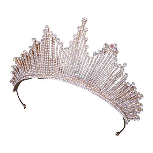 Barock-Tiaras, Vintage-Stil, Kristall, für Braut, für Frauen, Braut-Stirnbänder, Hochzeit, Haarschmuck, Sport, bauchfreies Top von SHOOYIO