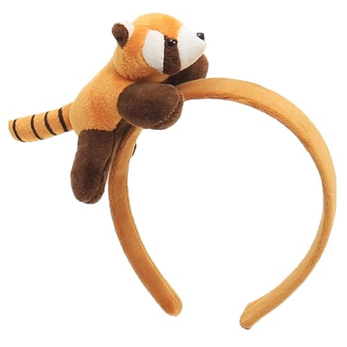 Cartoon-Waschbär-Stirnband, 3D-Tier-Plüsch-Haarband, Damen, Gesichtswäsche, Haarreif, Erwachsene, Kinder, Familientreffen, Party, Kopfbedeckung, Cartoon-Haarband für Damen und Mädchen von SHOOYIO