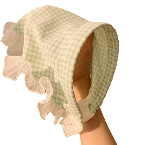 Französisch Karierter Schal Haarband Kopftuch Modernes Dreieckiges Kopftuch Niedliches Haarbandanas Accessoire Für Frauen Praktischer Haarwickel von SHOOYIO