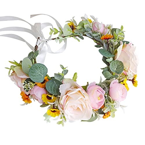 Haarreif für Hochzeit, Party, Braut, dünnes Seitenhaarband, Blumenkronen, dünne Kronen für Mädchen, Haarschmuck, Hochzeits-Stirnbänder für Damen, Haarschmuck für Damen, Hochzeits-Stirnbänder für von SHOOYIO