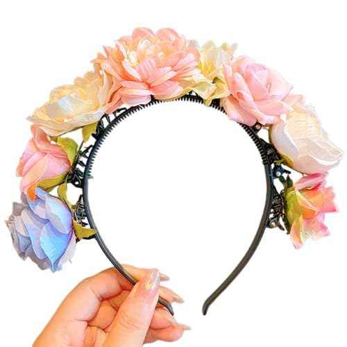 Mode Braut Frauen Blumenkronen Haarbänder Hochzeit Blumen Stirnband Girlanden Prinzessin Kranz Mädchen Haarschmuck Niedliche Haarschmuck von SHOOYIO