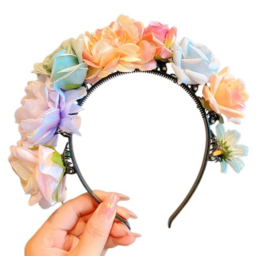 Mode Braut Frauen Blumenkronen Haarbänder Hochzeit Blumen Stirnband Girlanden Prinzessin Kranz Mädchen Haarschmuck Niedliche Haarschmuck von SHOOYIO