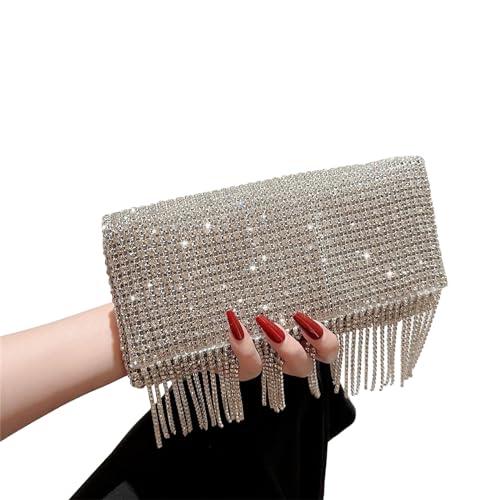 SHOOYIO Elegante Abend-Clutch mit funkelnden Akzenten, Schultertasche, perfekt für Hochzeiten und gesellschaftliche Zusammenkünfte von SHOOYIO