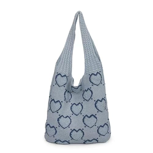 SHOOYIO Stilvolle Häkeltasche für Damen, große Kapazität, Schultertasche, geeignet für Ausflüge von SHOOYIO