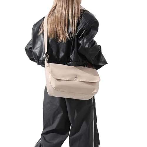 SHOOYIO Umhängetasche für Mädchen, Studenten, vielseitige Schultasche, große Kapazität, trendige Kuriertasche, Nylon, Büchertasche von SHOOYIO