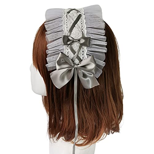 Süße Damen Spitzen Netz Stirnbänder Schleife Haarbänder Niedliche Kopfbedeckung Haar Accessoires Für Die Teeparty Tägliche Hochzeit Haar Accessoires Für Rose von SHOOYIO