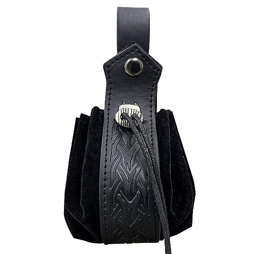 Tragbare Vintage Gürteltasche Mittelalterliche Tasche Mit Kordelzug Cosplay Würfeltasche Leder Geldbörse Hüfttasche Leder Gürteltasche Tragbare Geldbörse Leichte Und Tragbare Tasche Für Den von SHOOYIO