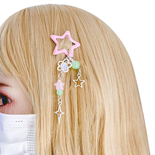 Y2K Stern Schmetterling Mond Quasten Haarspangen Mode Haarspangen Süße Coole Haarschmuck Geschenk Für Frauen Mädchen Y2K Stern Schmetterling Mond Quasten Haarnadel Haarschmuck Für Frauen Mode Haar Süß von SHOOYIO