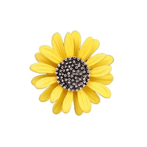 Brosche Damen Broschen Elegante Vintage Metall Pflanze Blumen Gänseblümchen Brosche for Damen und Herren Kragenzubehör Paar Schmuck Geschenke Brosche Anstecknadel Bekleidungszubehör (Color : Style D von SHOUKAII