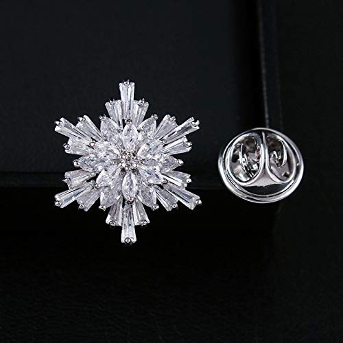 Broschennadeln, Tierbrosche, Strassbrosche, Zirkonia-Schneeflocken-Kragenbroschen for Damen und Herren, modische Anstecknadeln, Hochzeitsschmuck-Accessoires von SHOUKAII