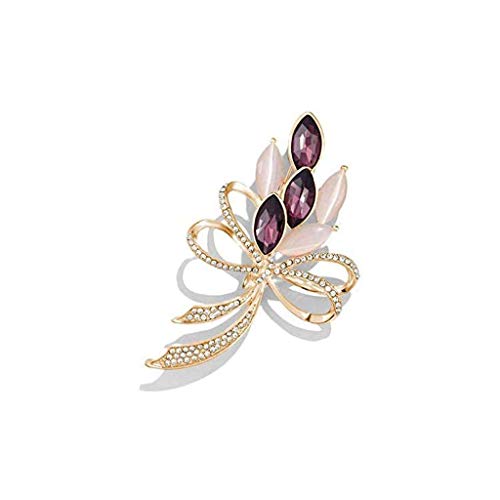 Klassische exquisite weibliche goldene helle Opal Kristall große Schleife Broschen Pin for Frauen Hochzeitssträuße Brosche von SHOUKAII