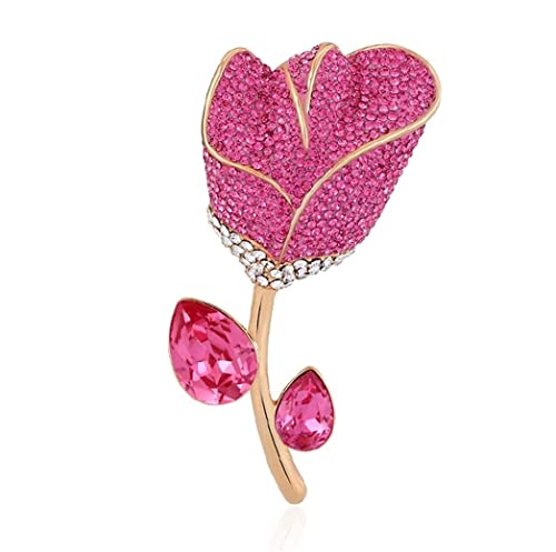 Mode Brosche Frauen Brosche Pin Rose Blume Brosche, Mode Damen Corsage Zubehör Mantel Anzug Pin Schöne Rose Blume Brosche Brosche Pin von SHOUKAII