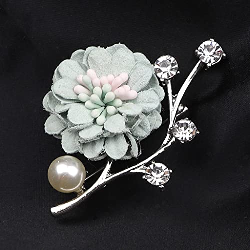 Vintage Süße Strass Blumen Broschen Männer Anzug Schal Revers Pins Bräutigam Hochzeit Abendessen Brosche Zubehör Geschenk (Color : A) von SHOUKAII